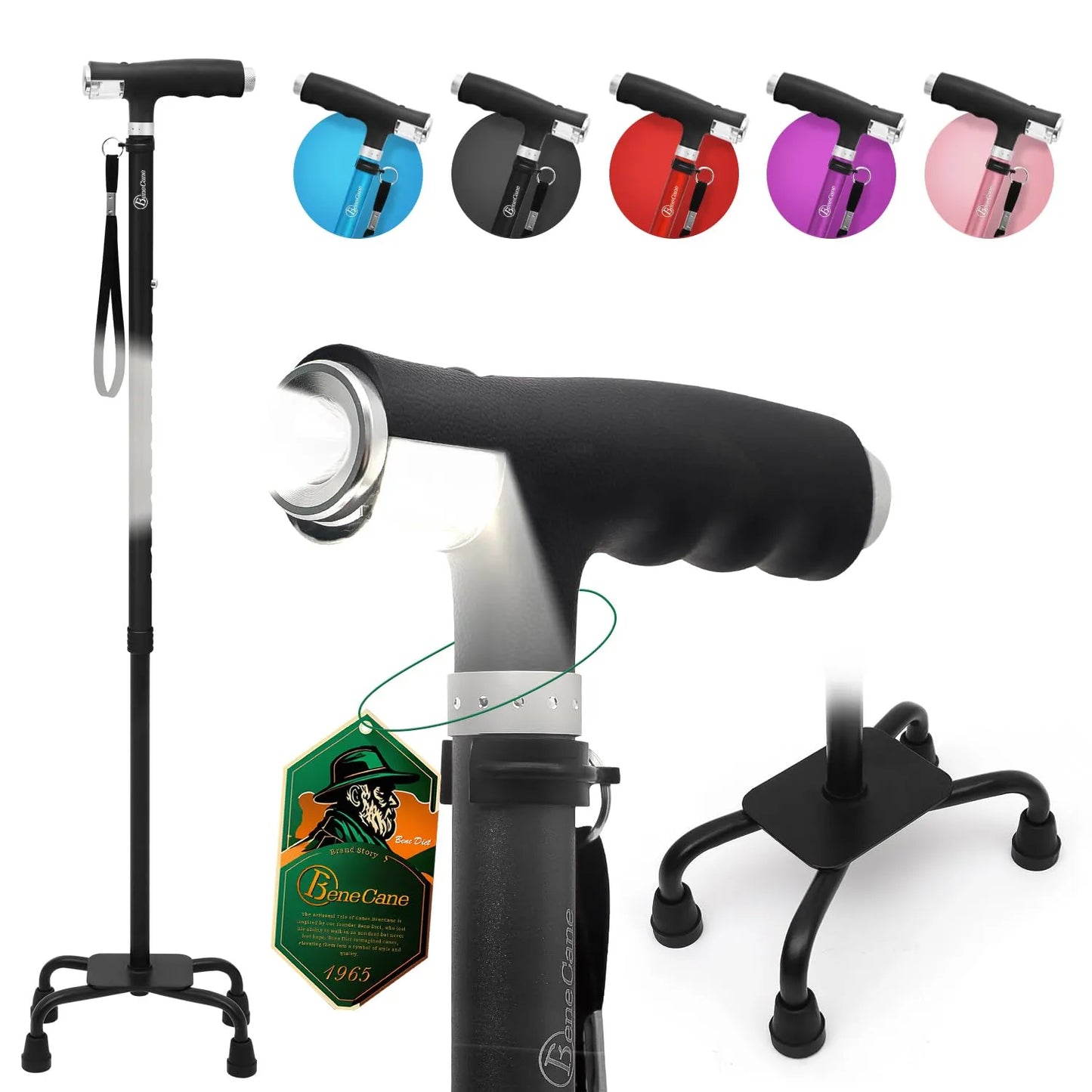 Strong Trusty Cane with Led Light.