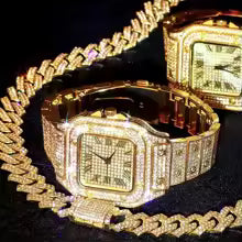 Luxury watch, bracelet and Necklace set